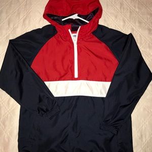 Boys light weight, nautical style wind breaker.